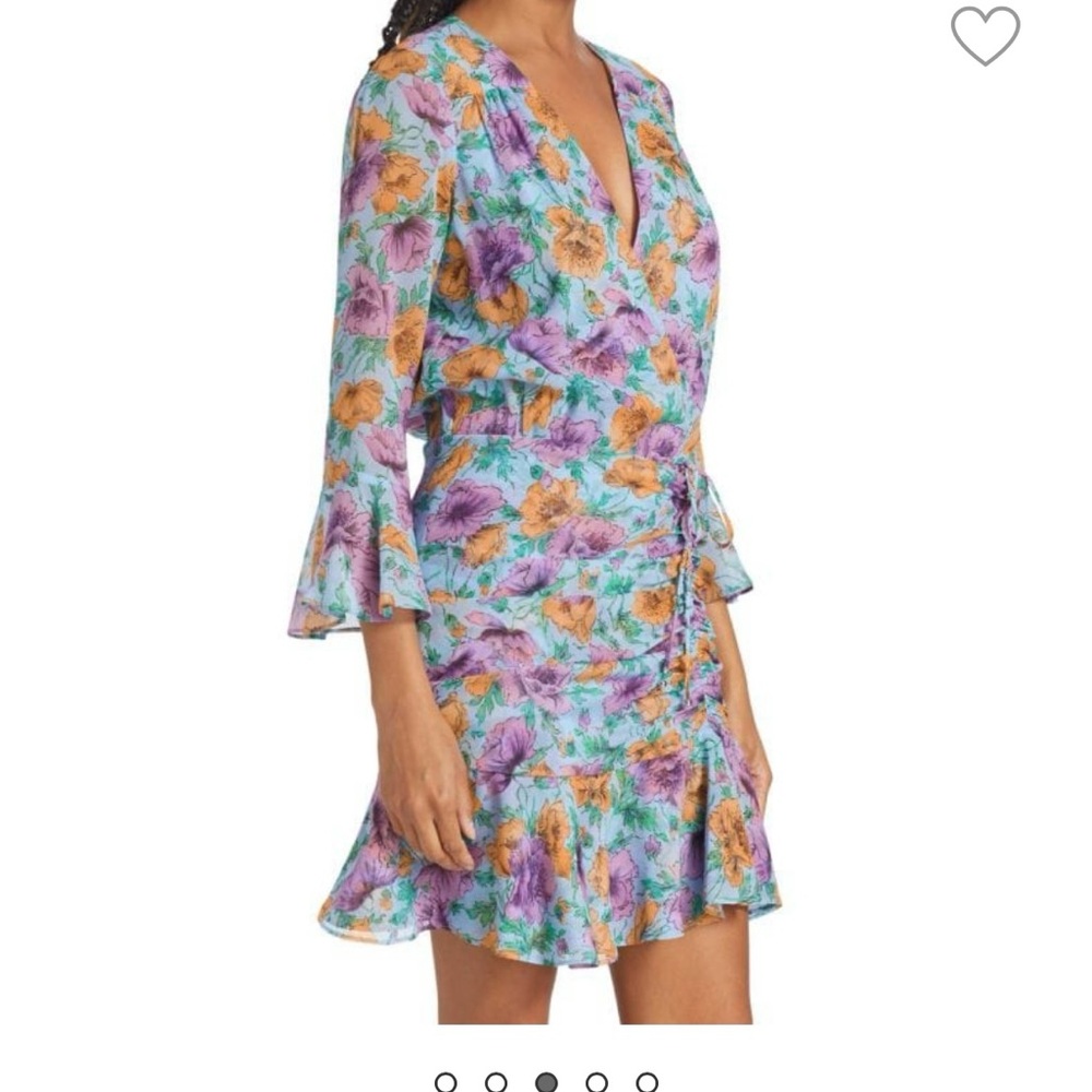 Veronica Beard Sean Floral-Printed Ruched Dress